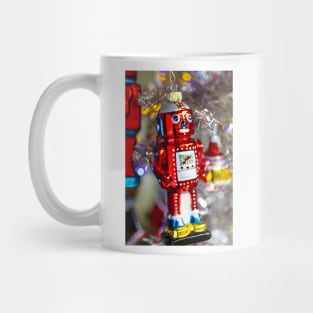 Small Red Toy Robot Christmas Ornament Mug